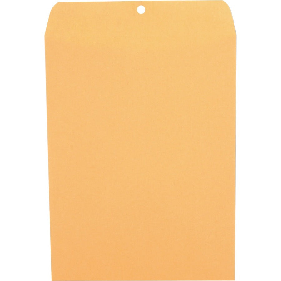 Universal Envelope - Clasp - #90 - 12" Width x 9" Length - 28 lb - Clasp/Gummed Flap - Brown Kraft - Kraft Paper - 100 / Box