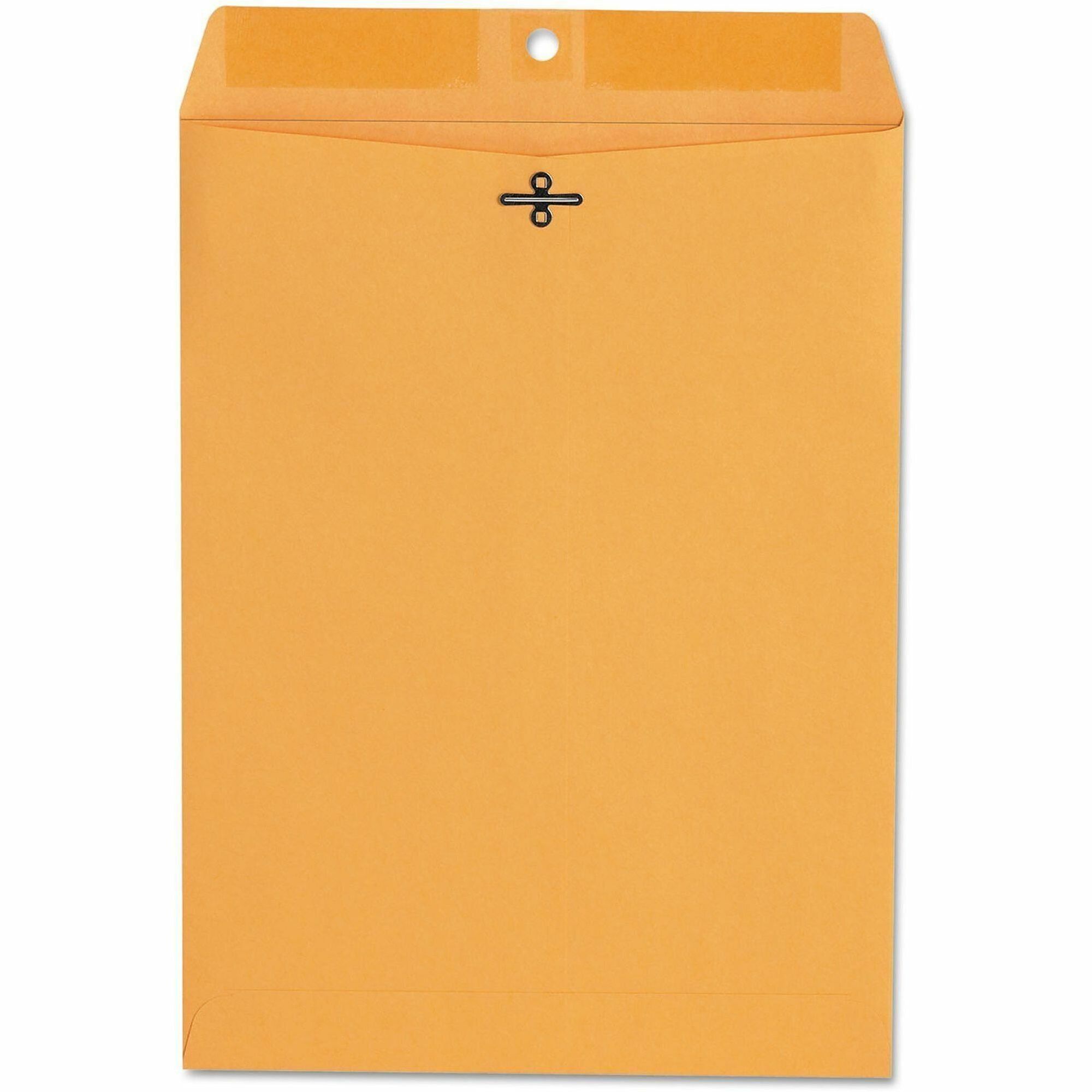 Universal Envelope - Clasp - #90 - 12" Width x 9" Length - 28 lb - Clasp/Gummed Flap - Brown Kraft - Kraft Paper - 100 / Box