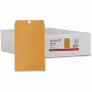 Universal Envelope - Clasp - #98 - 15" Width x 10" Length - 28 lb - Clasp/Gummed Flap - Brown Kraft - Kraft Paper - 100 / Box
