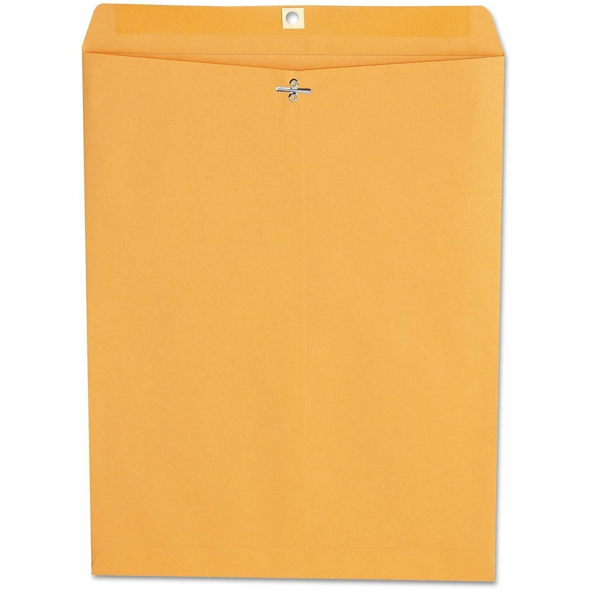 Universal Envelope - Clasp - #110 - 15 1/2" Width x 12" Length - 28 lb - Clasp/Gummed Flap - Brown Kraft - Kraft Paper - 100 / Box