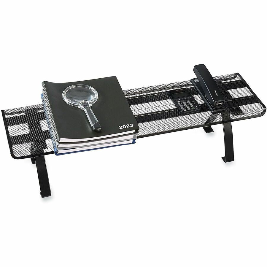 1 Shelf(ves) - 7" Height x 26.13" Width x 7" Depth - Black - Steel Mesh - 1 Each