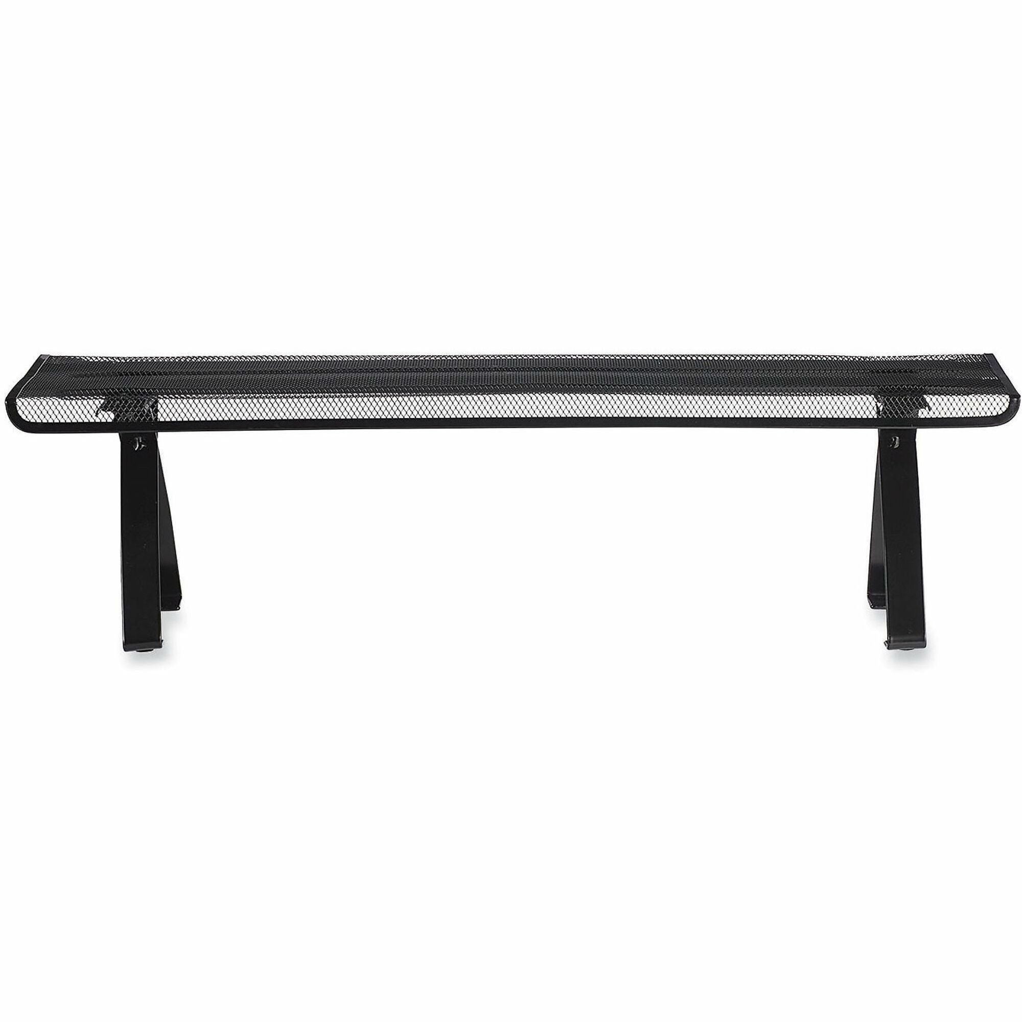 1 Shelf(ves) - 7" Height x 26.13" Width x 7" Depth - Black - Steel Mesh - 1 Each