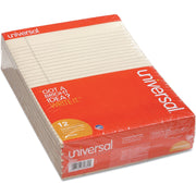 Universal Notepad - 1 Subject(s) - 50 Sheets - Tape Bound - Wide Ruled, Legal Ruled Front Ruling - 16 lb Basis Weight - 11" Height x 8.5" Width - Ivory Paper - Chipboard Cover - 1 Dozen
