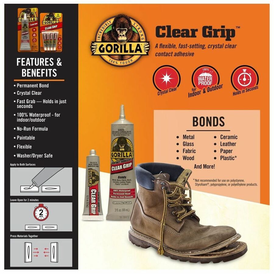 Gorilla Clear Grip Contact Adhesive