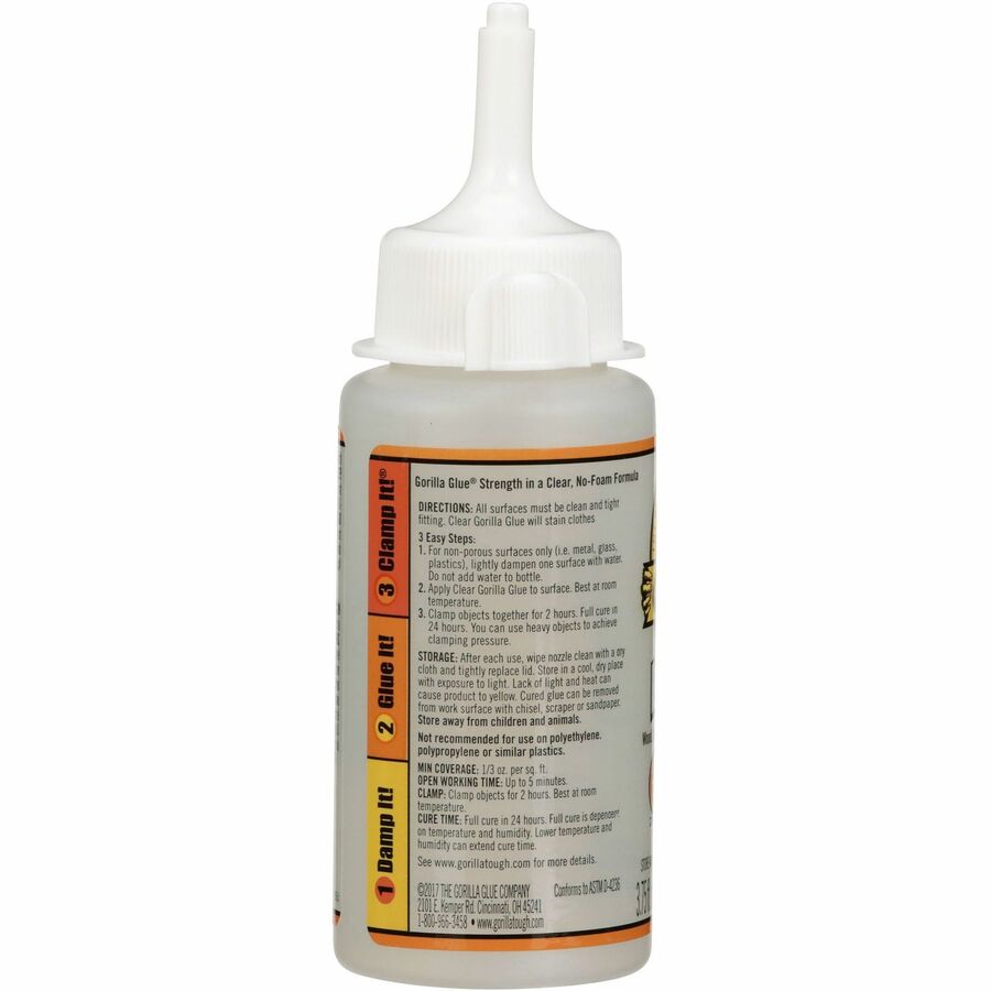 Gorilla Clear Gorilla Glue - 3.75 fl oz - Clear - 1 Each