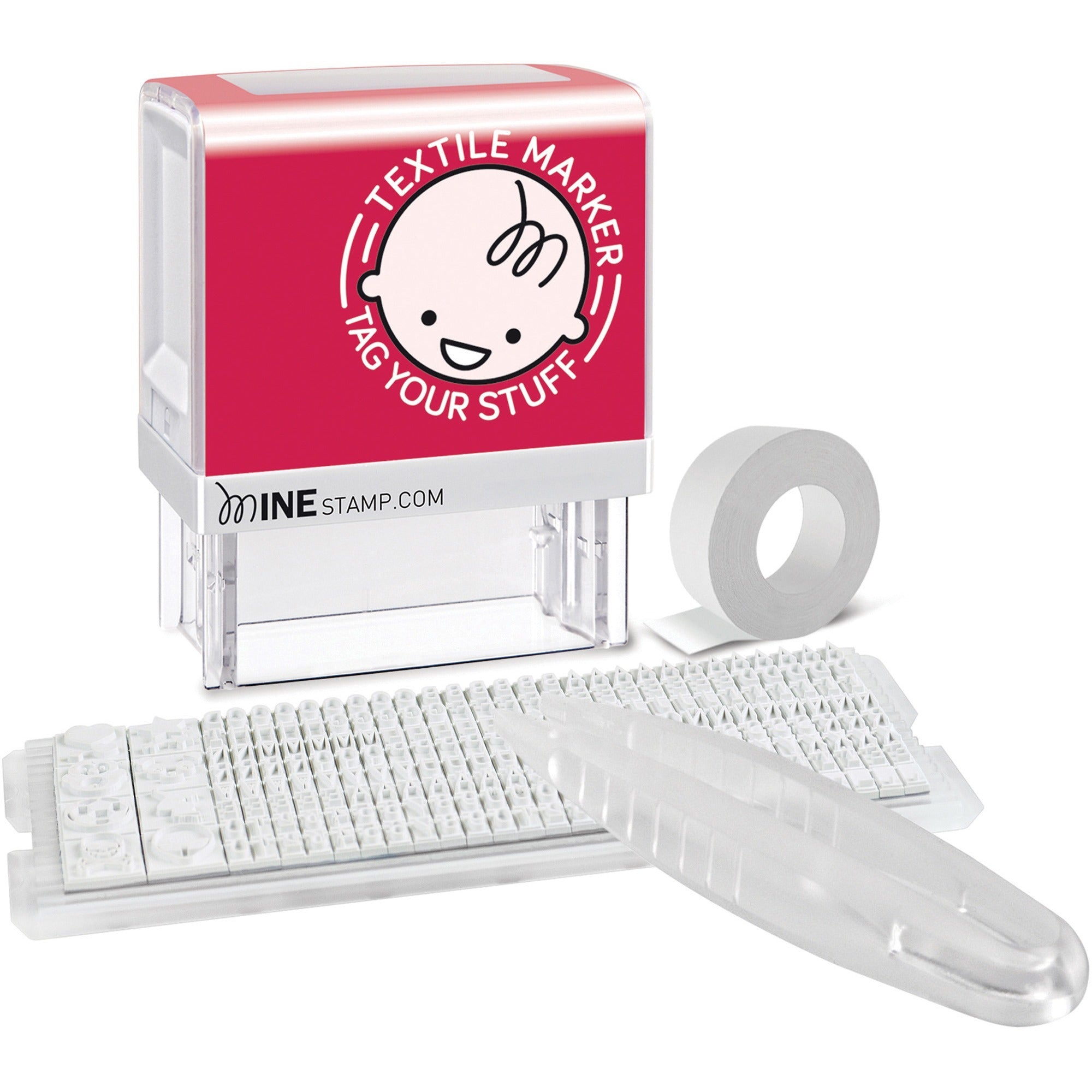 Custom Message Stamp - 3 Line(s) - 14 Characters/Line - 1.50" Impression Width x 0.56" Impression Length - 1000 Impression(s) - Black - 1 Each
