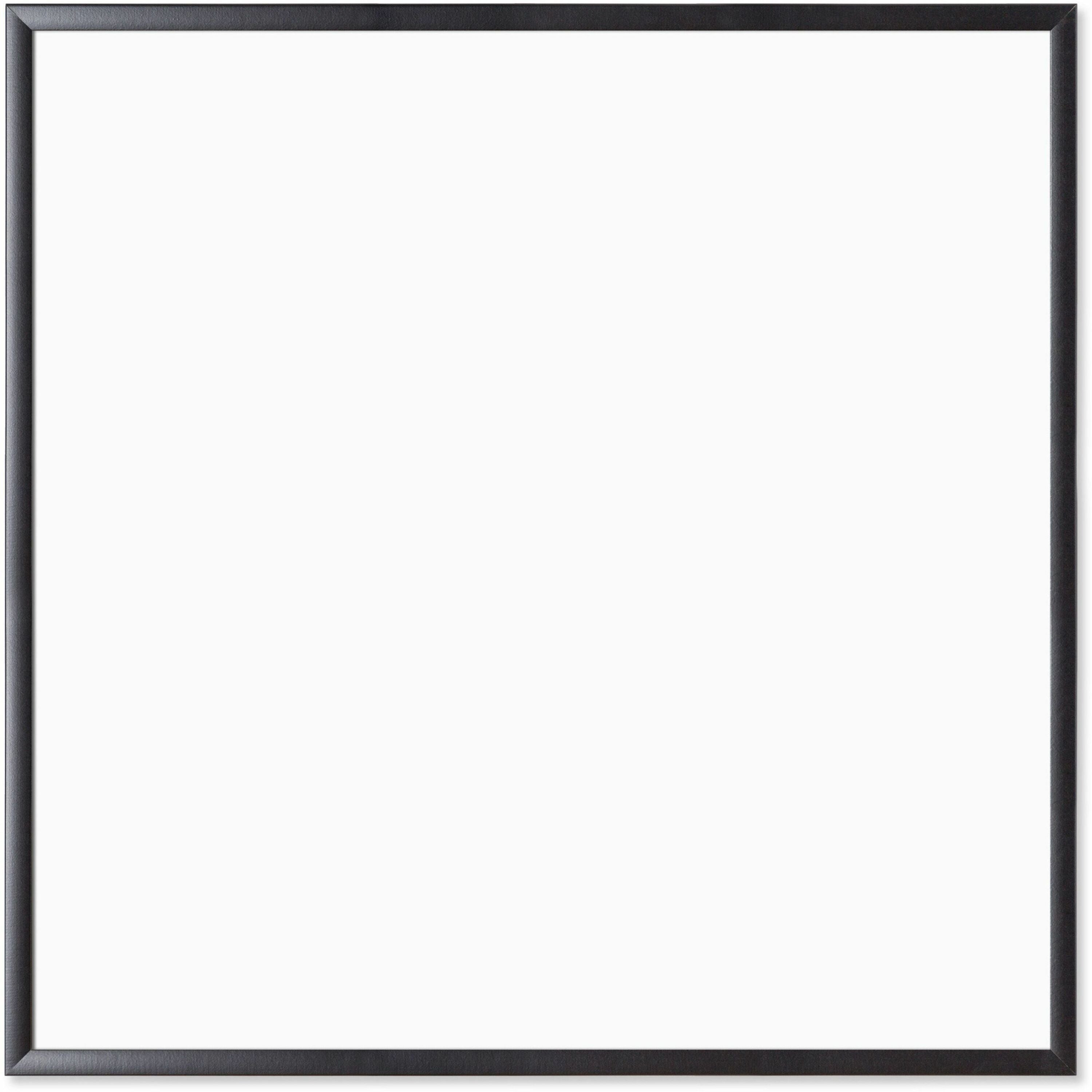 U Brands Magnetic Dry-Erase Board - 36" (3 ft) Width x 36" (3 ft) Height - White Painted Steel Surface - Black Wood Frame - Square - Horizontal/Vertical - Magnetic - 1 Each