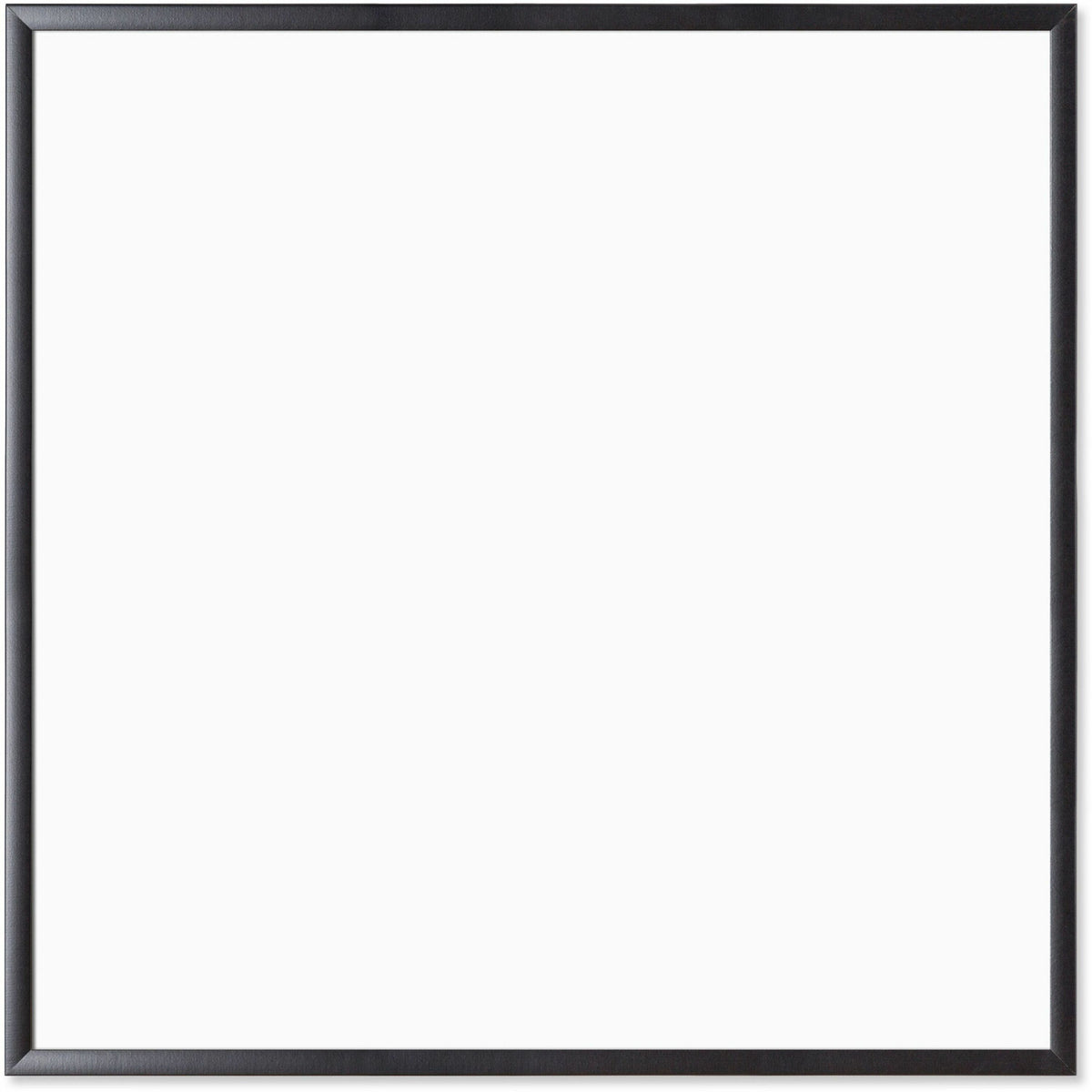 U Brands Magnetic Dry-Erase Board - 36" (3 ft) Width x 36" (3 ft) Height - White Painted Steel Surface - Black Wood Frame - Square - Horizontal/Vertical - Magnetic - 1 Each