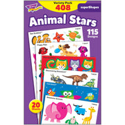 Trend Animal Fun Stickers Variety Pack - Fun, Animal Theme/Subject - Sea Buddies, Owl-Stars, Puppy Pals Shape - Photo-safe, Non-toxic, Acid-free - 8" Height x 4.13" Width x 6.62" Length - Multicolor - 1 Pack