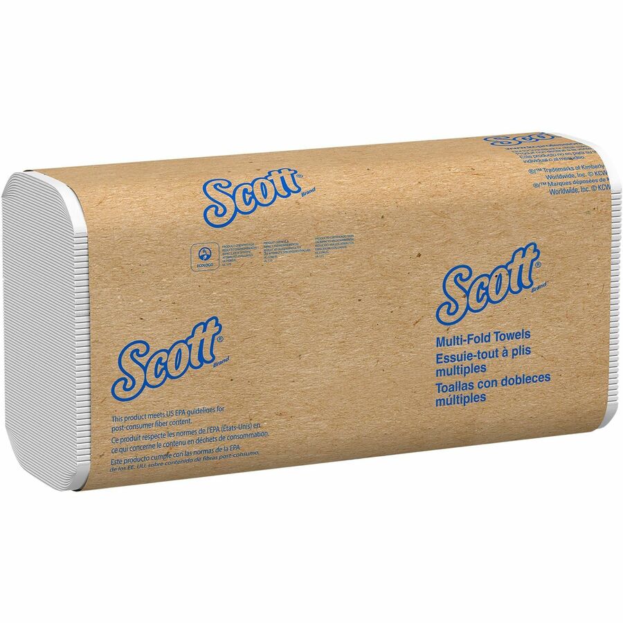 Scott&reg; Multifold Paper Towels with Absorbency Pockets - Multifold - 9.25" Width x 9.40" Length - Soft Wheat - Fiber - 250/Pack - 1 Carton