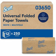 Scott&reg; Multifold Paper Towels with Absorbency Pockets - Multifold - 9.25" Width x 9.40" Length - Soft Wheat - Fiber - 250/Pack - 1 Carton
