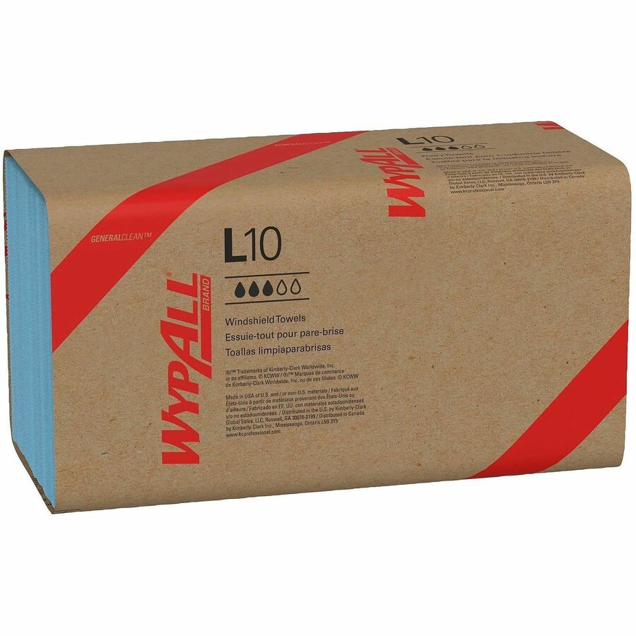 1 Ply - Single Fold - 9.10" Width x 10.25" Length - Blue - Paper - 224/Pack - 10 / Carton