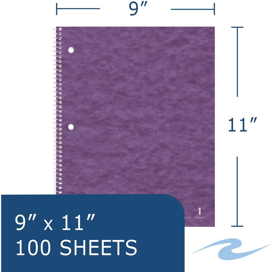 100 Sheets - 200 Pages - Printed - Spiral Bound - Both Side Ruling Surface - Red Margin - 3 Hole(s) - 15 lb Basis Weight - 56 g/m² Grammage - 11" x 9" Sheet Size - 0.33" Height x 9" Width x 11" Length - White Paper - 24 / Carton