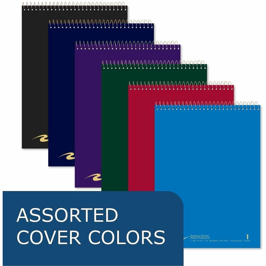 80 Sheets - 160 Pages - Printed - Spiral Bound - Both Side Ruling Surface - Red Margin - 3 Hole(s) - 15 lb Basis Weight - 56 g/m² Grammage - 11 1/2" x 8 1/2" Sheet Size - 0.33" Height x 8.5" Width x 11.5" Length - White Paper - 24 / Carton