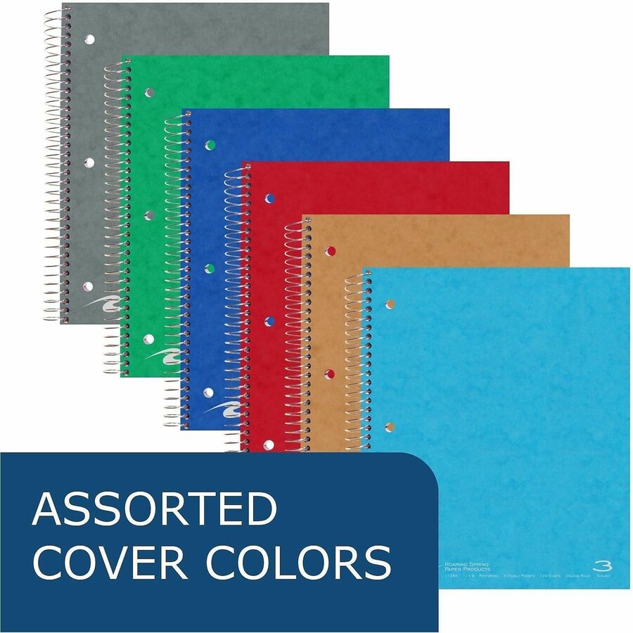 120 Sheets - 240 Pages - Printed - Spiral Bound - Both Side Ruling Surface - Red Margin - 3 Hole(s) - 15 lb Basis Weight - 56 g/m² Grammage - 11" x 9" Sheet Size - 0.50" Height x 9" Width x 11" Length - White Paper - 24 / Carton