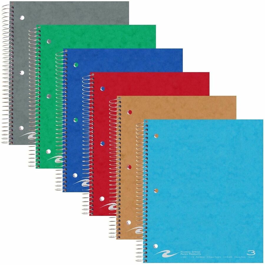 120 Sheets - 240 Pages - Printed - Spiral Bound - Both Side Ruling Surface - Red Margin - 3 Hole(s) - 15 lb Basis Weight - 56 g/m² Grammage - 11" x 9" Sheet Size - 0.50" Height x 9" Width x 11" Length - White Paper - 24 / Carton