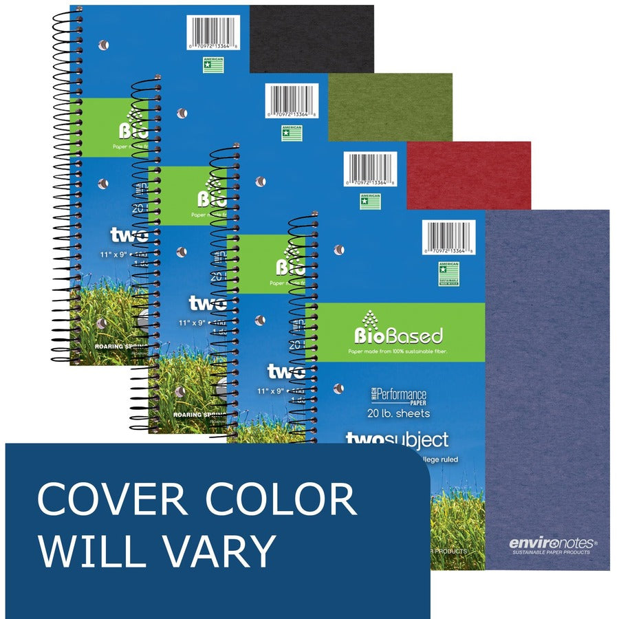 Roaring Spring EnviroNotes Earthtone 2-Subject Notebook