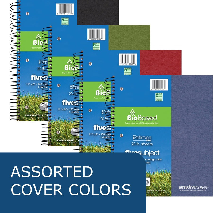 Roaring Spring EnviroNotes Earthtone 5-Subject Notebook