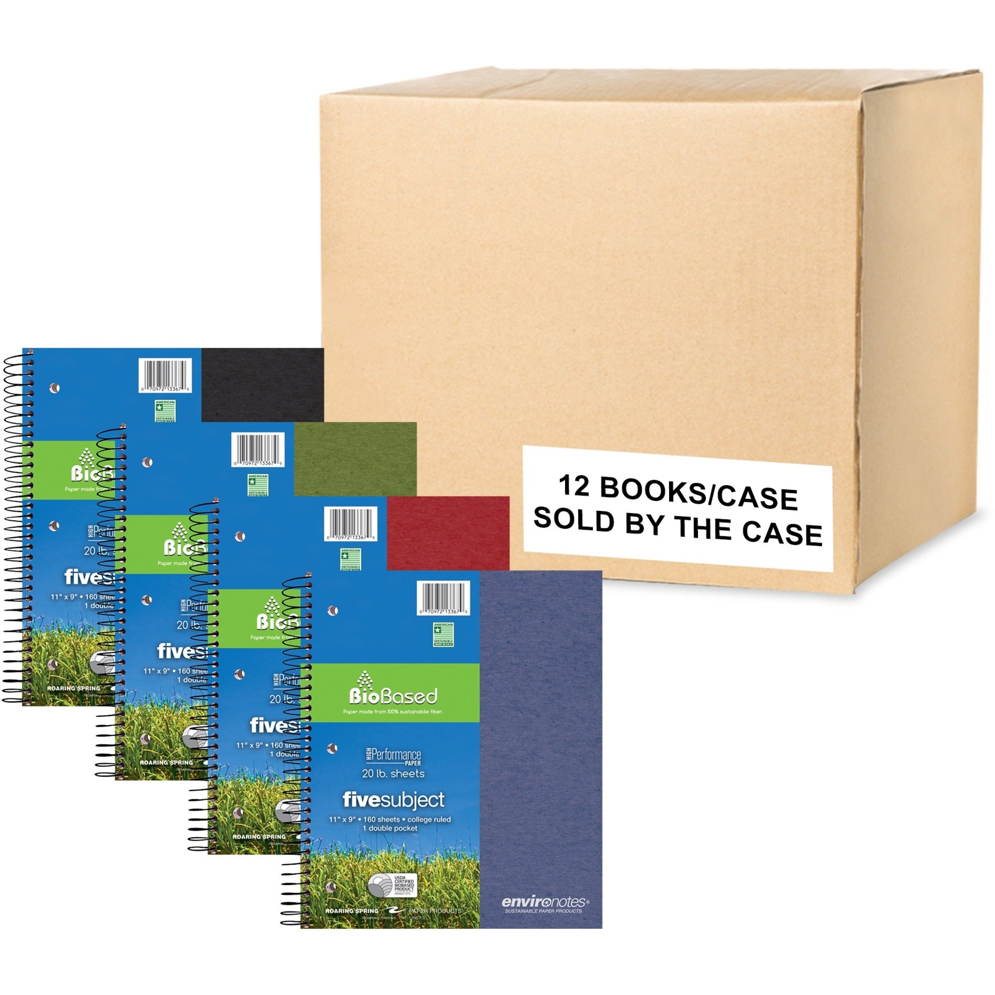 Roaring Spring EnviroNotes Earthtone 5-Subject Notebook