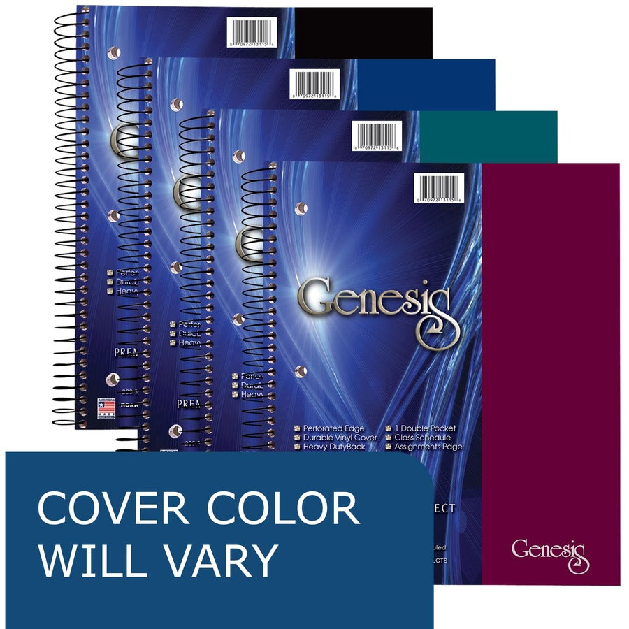 200 Sheets - 400 Pages - Printed - Spiral Bound - Both Side Ruling Surface - Red Margin - 3 Hole(s) - 15 lb Basis Weight - 56 g/m² Grammage - 11" x 9" Sheet Size - 0.75" Height x 9" Width x 11" Length - White Paper - Black Binding - 12 / Carton