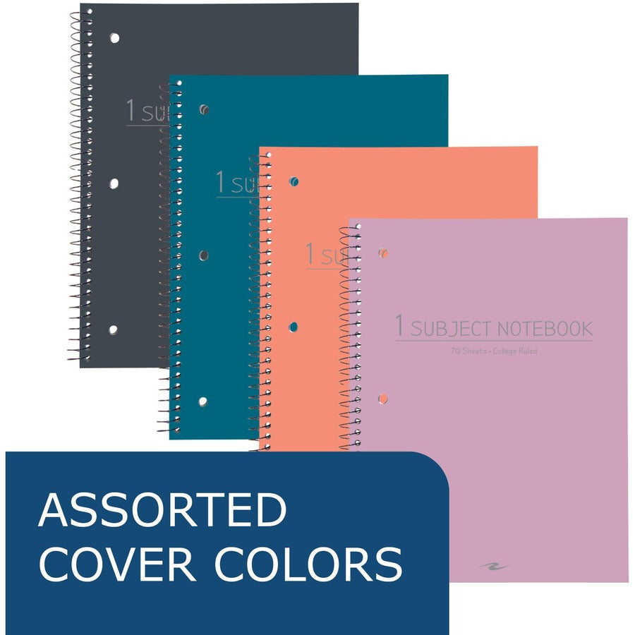 70 Sheets - 140 Pages - Printed - Spiral Bound - Both Side Ruling Surface - Red Margin - 3 Hole(s) - 15 lb Basis Weight - 56 g/m² Grammage - 10 1/2" x 8" Sheet Size - 0.25" Height x 8" Width x 10.5" Length - White Paper - 24 / Carton