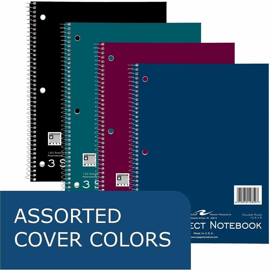120 Sheets - 240 Pages - Printed - Spiral Bound - Both Side Ruling Surface - Red Margin - 3 Hole(s) - 15 lb Basis Weight - 56 g/m² Grammage - 10 1/2" x 8" Sheet Size - 0.50" Height x 8" Width x 10.5" Length - White Paper - Board Cover - 1 Carton