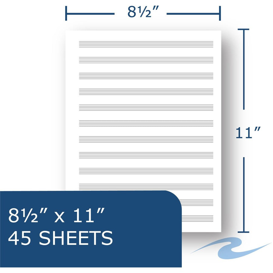 32 Sheets - 64 Pages - Printed - Spiral Bound - Both Side Ruling Surface - 32 lb Basis Weight - 119 g/m² Grammage - 11" x 8 1/2" Sheet Size - 0.30" Height x 8.5" Width x 11" Length - White Paper - Board Cover - 24 / Carton