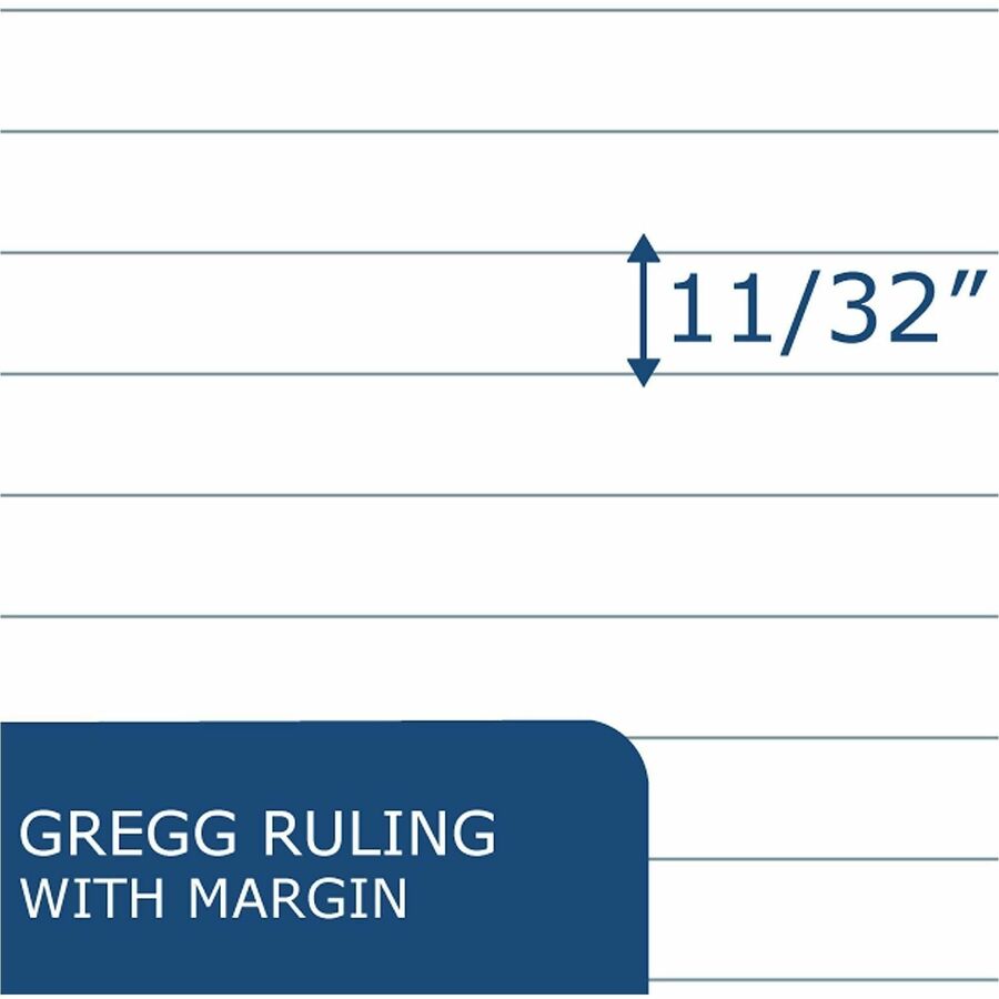 80 Sheets - 160 Pages - Printed - Spiral Bound - Both Side Ruling Surface - Red Margin - 15 lb Basis Weight - 56 g/m² Grammage - 9" x 6" Sheet Size - 0.30" Height x 6" Width x 9" Length - White Paper - 1 Carton