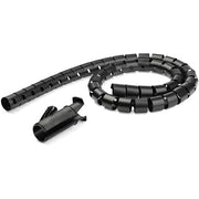 StarTech.com Cable-Management Sleeve, Black, Polyethylene, 59.06" Length, 1 Each