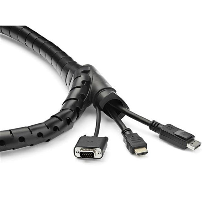 StarTech.com Cable-Management Sleeve, Black, Polyethylene, 59.06" Length, 1 Each