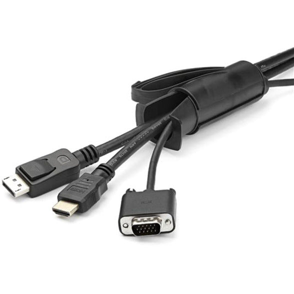 StarTech.com Cable-Management Sleeve, Black, Polyethylene, 98.43" Length, 1 Each