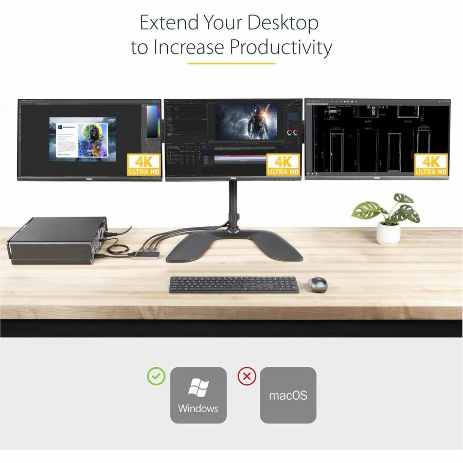 StarTech.com 3-Port DisplayPort MST Hub - DP 1.4