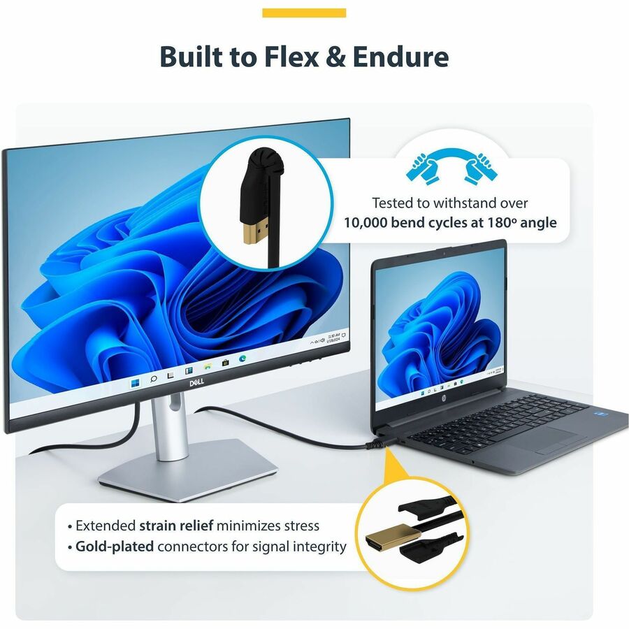 StarTech.com 1 m (3.3 ft) Premium High Speed HDMI Cable with Ethernet, 4K 60Hz, 18 Gbps, Gold Plated Connectors, Shielded, 30 AWG, Black, 1 Each