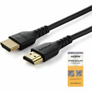 StarTech.com 1 m (3.3 ft) Premium High Speed HDMI Cable with Ethernet, 4K 60Hz, 18 Gbps, Gold Plated Connectors, Shielded, 30 AWG, Black, 1 Each