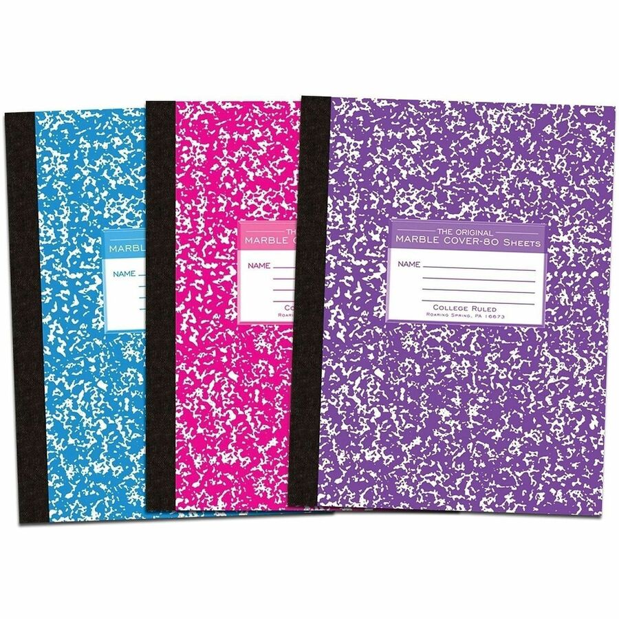 80 Sheets - 160 Pages - Printed - Sewn/Tapebound - Both Side Ruling Surface - Red Margin - 15 lb Basis Weight - 56 g/m² Grammage - 10 1/4" x 7 7/8" Sheet Size - 0.50" Height x 7.9" Width x 10.3" Length - White Paper - Black Binding - 8 / Carton