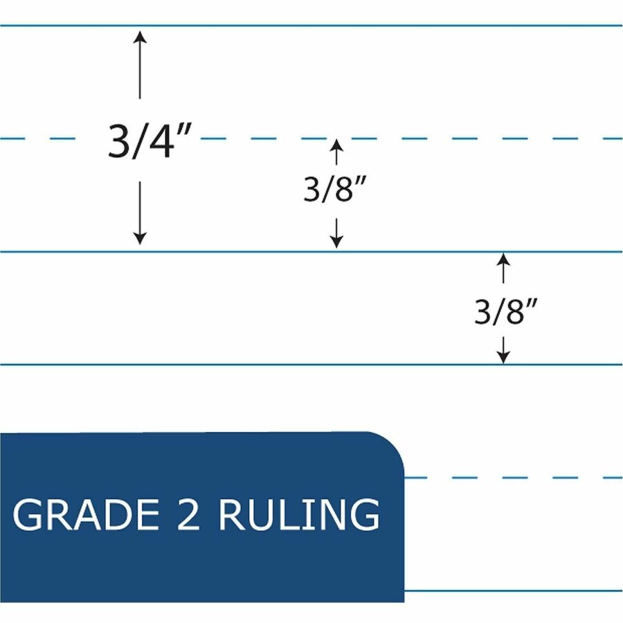 Roaring Spring Grade School Ruled Marble Hard Cover Composition Book, 80 Sheets, 160 Pages, 9-3/4" x 7-1/2", Blue Marble Cover, 48/Carton