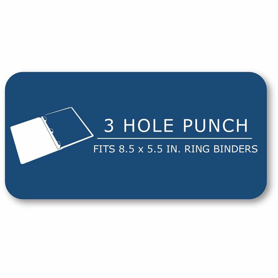 100 Sheets - 200 Pages - Printed - Ring - Both Side Ruling Surface - Red Margin - 3 Hole(s) - 15 lb Basis Weight - 56 g/m² Grammage - 8 1/2" x 5 1/2" Sheet Size - 0.33" Height x 5.5" Width x 8.5" Length - White Paper - 1 Carton