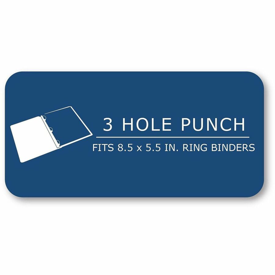 100 Sheets - 200 Pages - Printed - Ring - Both Side Ruling Surface - Red Margin - 3 Hole(s) - 15 lb Basis Weight - 56 g/m² Grammage - 8 1/2" x 5 1/2" Sheet Size - 0.33" Height x 5.5" Width x 8.5" Length - White Paper - 1 Carton