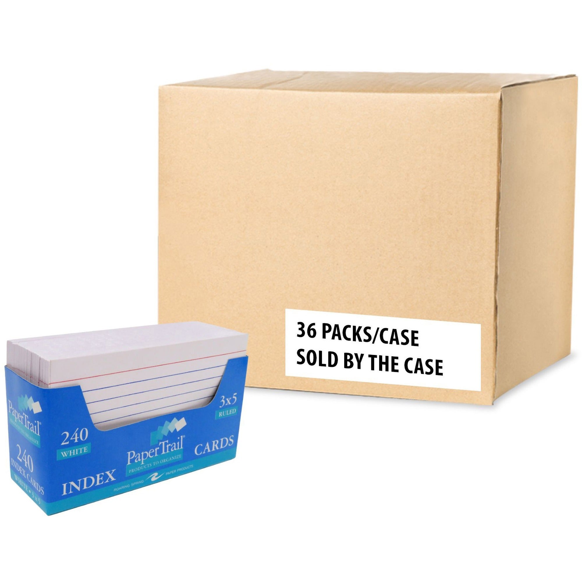240 Sheets - 480 Pages - Printed - Front Ruling Surface - 43 lb Basis Weight - 160 g/m² Grammage - 5" x 3" Sheet Size - 5" Height x 3" Width x 1.5" Length - White Paper - 240/Tray - 1 Carton