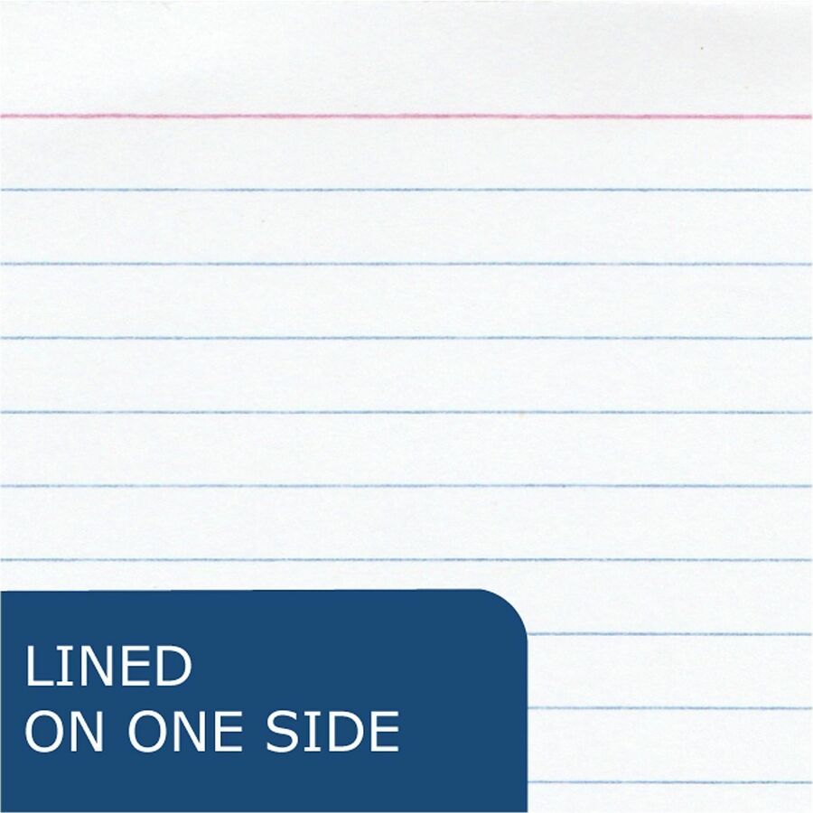 240 Sheets - 480 Pages - Printed - Front Ruling Surface - 43 lb Basis Weight - 160 g/m² Grammage - 5" x 3" Sheet Size - 5" Height x 3" Width x 1.5" Length - White Paper - 240/Tray - 1 Carton