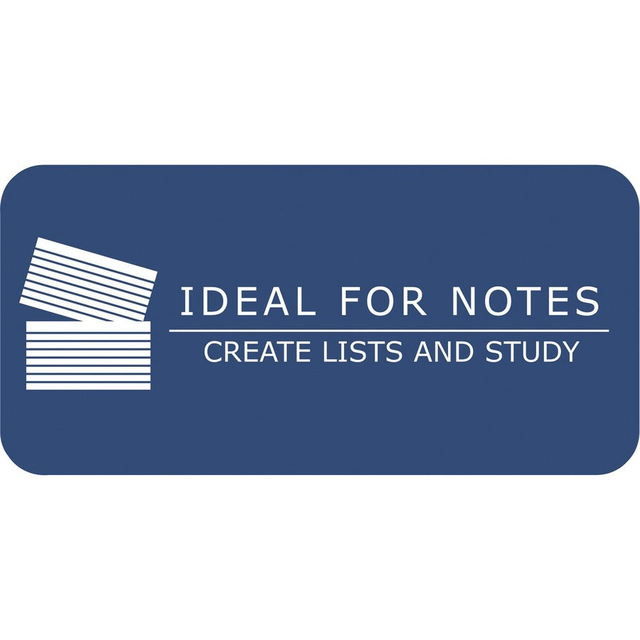 Roaring Spring PaperTrail Ruled Index Cards - 200 Sheets - 400 Pages - Printed - Front Ruling Surface - 43 lb Basis Weight - 160 g/m² Grammage - 3" x 2 1/2" Sheet Size - 3" Height x 2.5" Width x 1.4" Length - White Paper - 200/Pack - 1 Carton