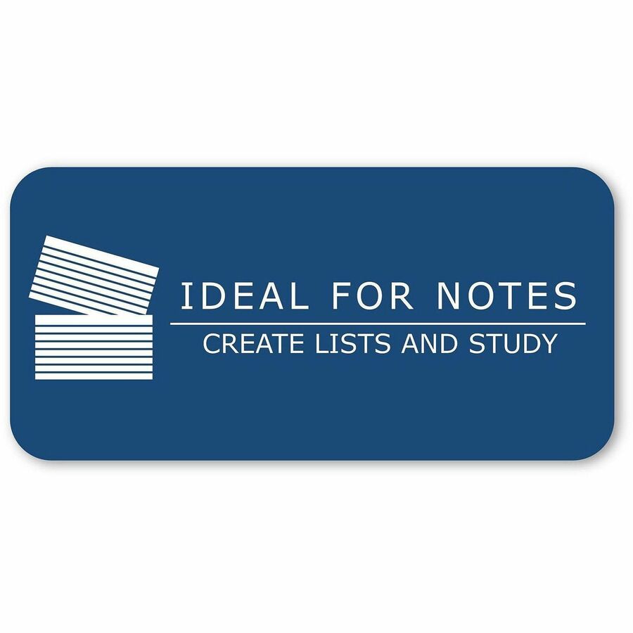 Roaring Spring PaperTrail Ruled Index Cards - 100 Sheets - 200 Pages - Printed - Front Ruling Surface - 43 lb Basis Weight - 160 g/m² Grammage - 5" x 3" Sheet Size - 0.75" Height x 5" Width x 3" Length - White Paper - 100/Pack - 1 Carton