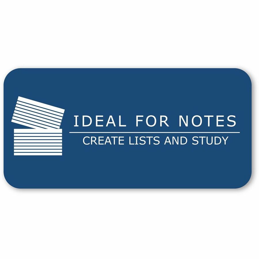 Roaring Spring PaperTrail Ruled Index Cards - 100 Sheets - 200 Pages - Printed - Front Ruling Surface - 43 lb Basis Weight - 160 g/m² Grammage - 5" x 3" Sheet Size - 0.75" Height x 5" Width x 3" Length - White Paper - 100/Pack - 1 Carton