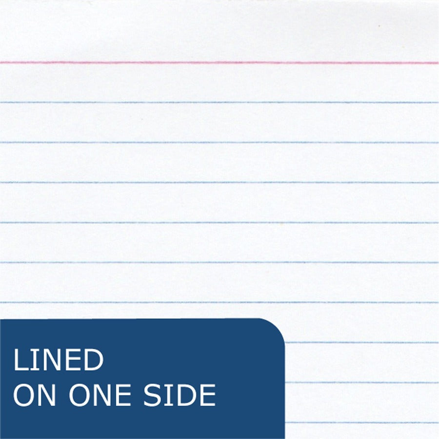 Roaring Spring EnviroNotes Index Cards, 5" x 3", White, Narrow Ruled, 100 Sheets/Pack, 36 Packs/Carton, Recycled Paper