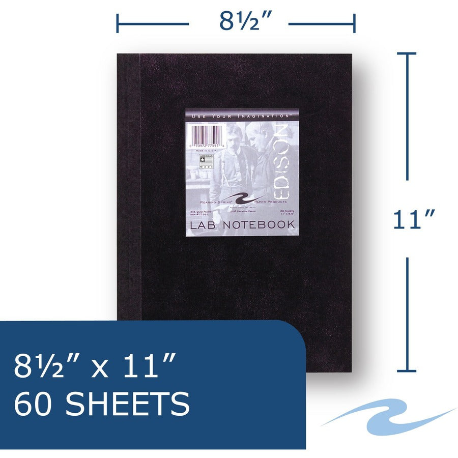 60 Sheets - 120 Pages - Printed - Sewn/Tapebound - Both Side Ruling Surface - 20 lb Basis Weight - 75 g/m² Grammage - 11" x 8 1/2" Sheet Size - 0.33" Height x 8.5" Width x 11" Length - White Paper - Laminated Cover - 24 / Carton