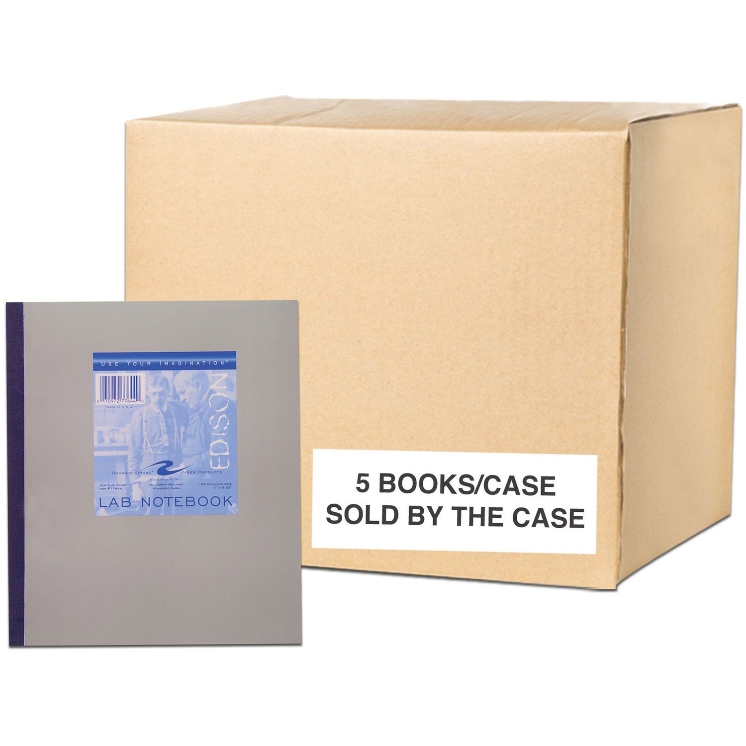 200 Sheets - 400 Pages - Printed - Stapled/Tapebound - Front Ruling Surface - 15 lb Basis Weight - 56 g/m² Grammage - 11" x 9 1/4" Sheet Size - 0.75" Height x 9.3" Width x 11" Length - White, Blue Paper - Black Binding - Chipboard Cover - 5 / Carton
