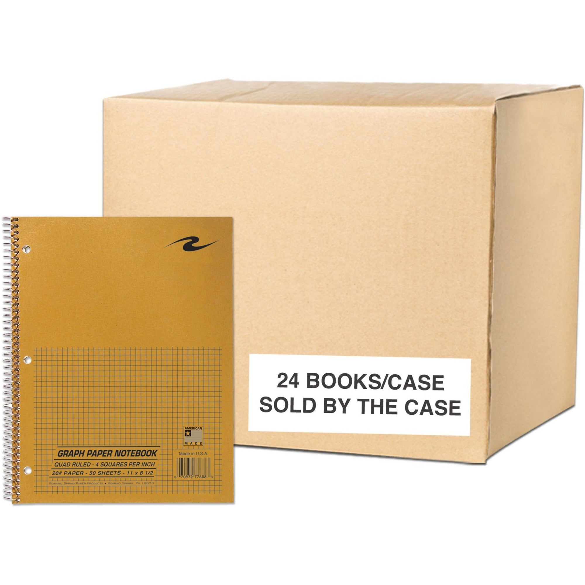 50 Sheets - 100 Pages - Printed - Spiral Bound - Both Side Ruling Surface - 3 Hole(s) - 20 lb Basis Weight - 75 g/m² Grammage - 11" x 8 1/2" Sheet Size - 0.30" Height x 8.5" Width x 11" Length - White Paper - 1 Carton