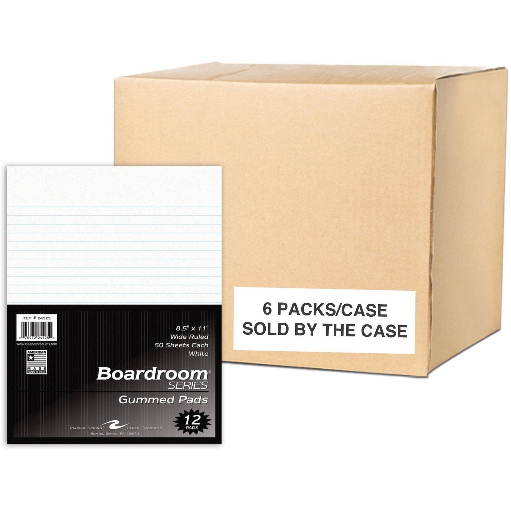 50 Sheets - 100 Pages - Printed - Glued - Both Side Ruling Surface - Red Margin - 15 lb Basis Weight - 56 g/m² Grammage - 11" x 8 1/2" Sheet Size - 3" Height x 8.5" Width x 11" Length - White Paper - Chipboard Cover - 12/Pack - 1 Carton