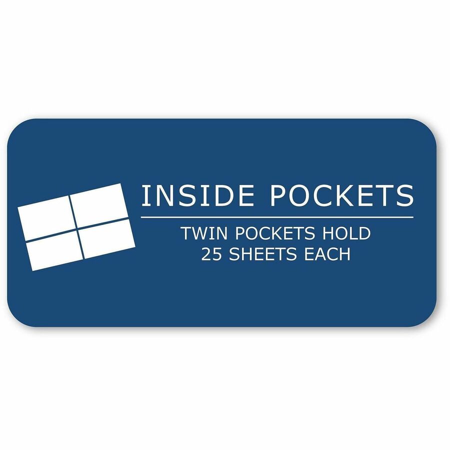 Roaring Spring Letter Pocket Folder - 8 1/2" x 11" - 50 Sheets Capacity - 2 Internal Pocket(s) - 11 pt. - Scarlet - 25/Box - 1 Carton