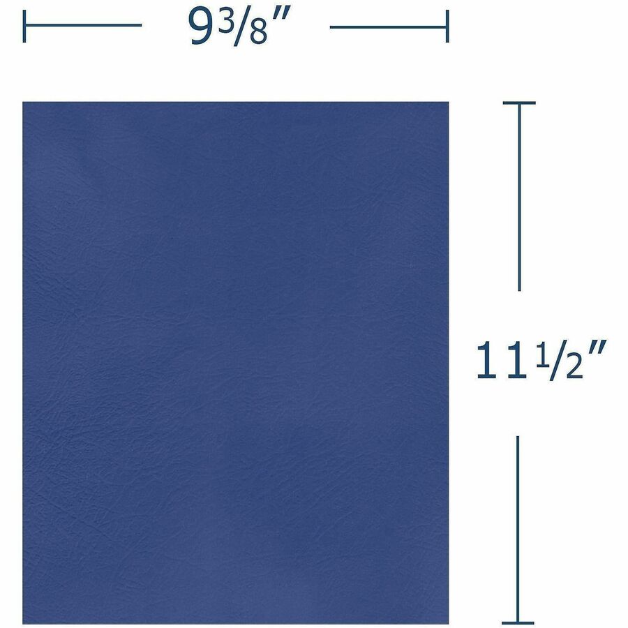 Roaring Spring Letter Pocket Folder - 8 1/2" x 11" - 50 Sheets Capacity - 2 Internal Pocket(s) - 11 pt. - Dark Blue - 25/Box - 1 Carton